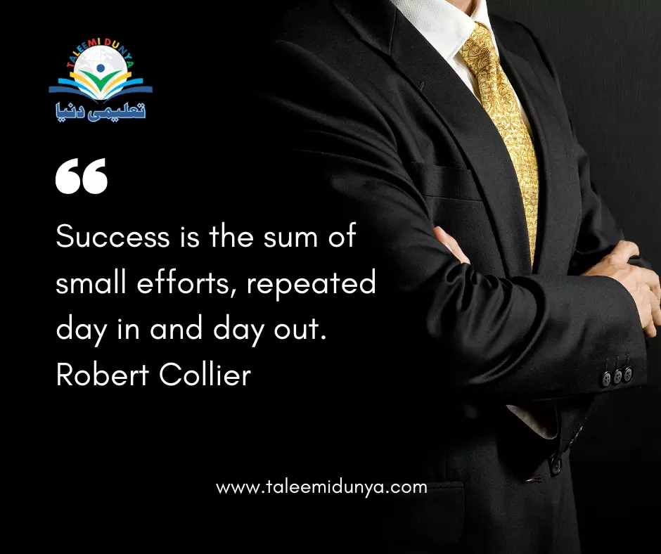 success is the sum of small efforts